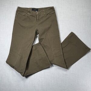 Y2K Vintage Juicy Couture Flare Leg Jeans Olive Green USA Made Pants Size 32